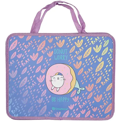 Папка для тетрадей А4 "TIGER-CAT" молния, пластик - фото 1