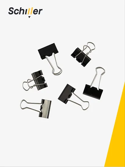 Зажимы для бумаг 32 мм 10 штук, черные - фото 3