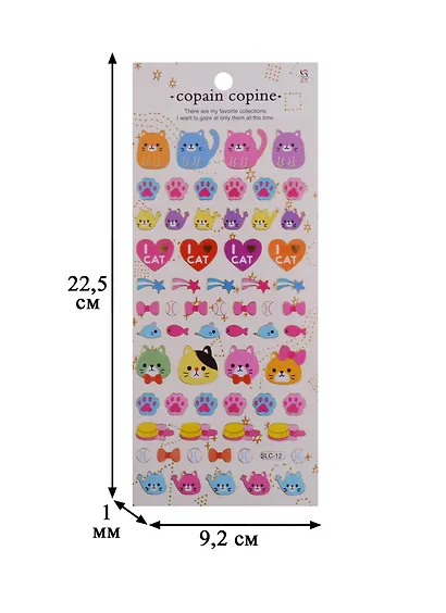 Наклейки пвс с обводкой Коты SLC-12 и Единороги SLC-05 - фото 3