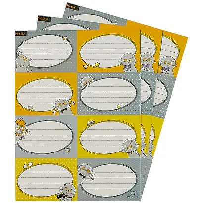 Наклейки для тетрадей 24 штуки "Басик" - фото 1