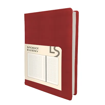 Записная книжка А6+ 136л кл. "Maple. Red" иск.кожа с поролоном, ляссе, скругл.углы, инд.уп. - фото 1