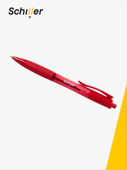 Ручка шариковая автоматическая красная "Ultima X" 0,7 мм, Schiller - фото 2