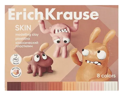 Пластилин 8 цветов 144г "Jolly Friends Skin", Erich Krause - фото 3