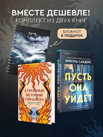 Комплект из 2-х книг с подарком (Пусть она уйдет, Страшные истории Сандайла) - фото 4
