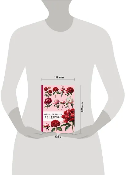 Книга для записи рецептов. Пионы и красный цвет - фото 4