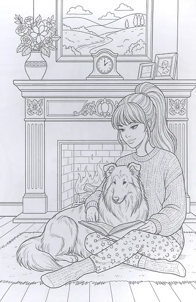Раскраска. Girls & Cats - фото 3