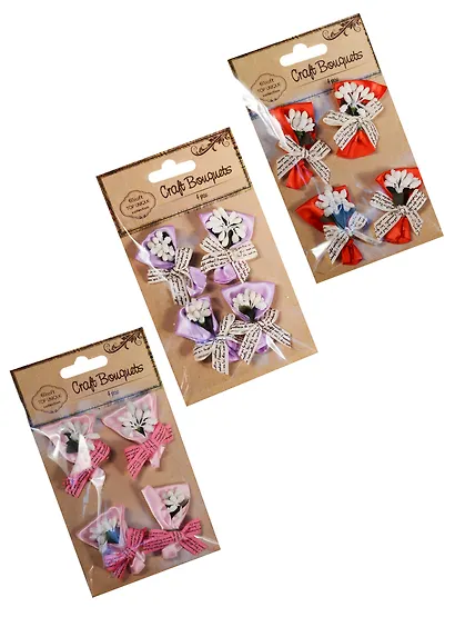 Букетики ручной работы, 4шт, цвет в ассортименте D26001155 - фото 7