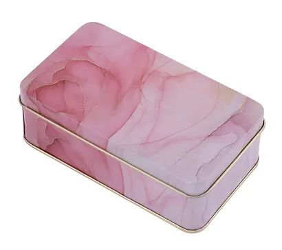 Шкатулка Мрамор (прямоугольная) (металл) (12х6) - фото 4