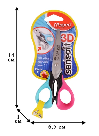 Ножницы для левшей "Sensoft" 3D, 13 см - фото 4