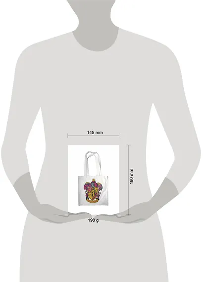 Сумка. Гриффиндор (белая, 38х43 см, длина ручек 58 см) - фото 7