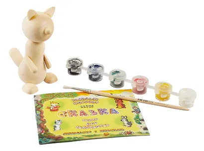 Раскрась фигурку. Кот. Набор для творчества. -Россия: Игрографика, (сказка). Д4927 419605 - фото 2