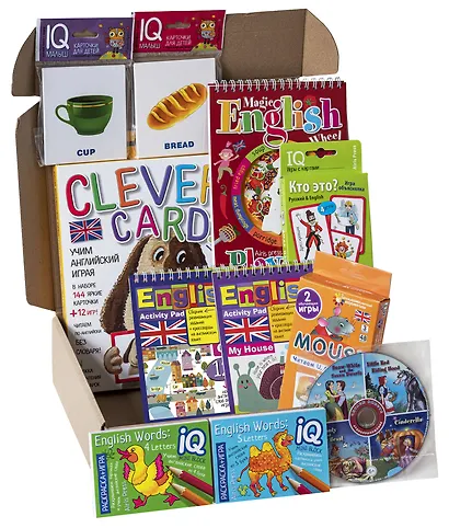 Посылка. Базовый комплект IQ-игр для изучения английского языка. Уровень 3. Для детей от 6 до 9 лет - фото 2