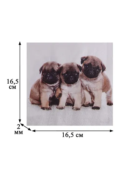 Набор салфеток для декупажа Собаки - 2 шт. - фото 2