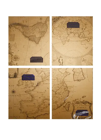 Тетрадь в линейку Haich, "Карты", B5, 48 листов, в ассортименте - фото 1