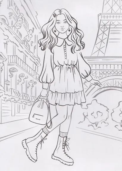 Стильные девчонки. Модная раскраска - фото 3