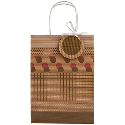 Пакет А5 25*18*8 Dots and Lines жен., крафт - фото 2
