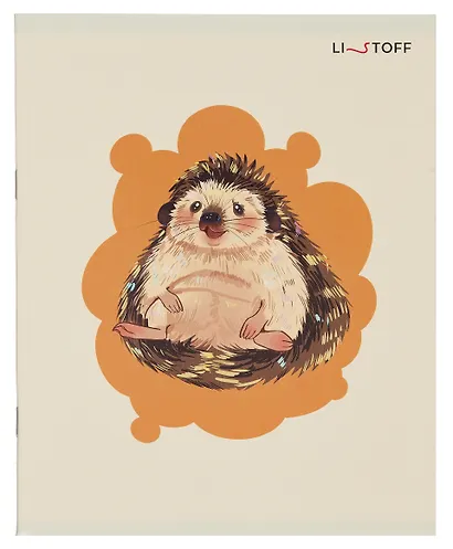 Тетрадь А5 48л кл. "Зверята (Эксклюзив)" скрепка, мелов.картон, выб.лак, поля, термопленка, 5 видов - фото 1