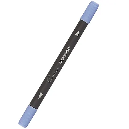 Маркер акварельный "Сонет", двухсторон., кисть и тонкий наконечник, фиолет. средний, сонет - фото 1