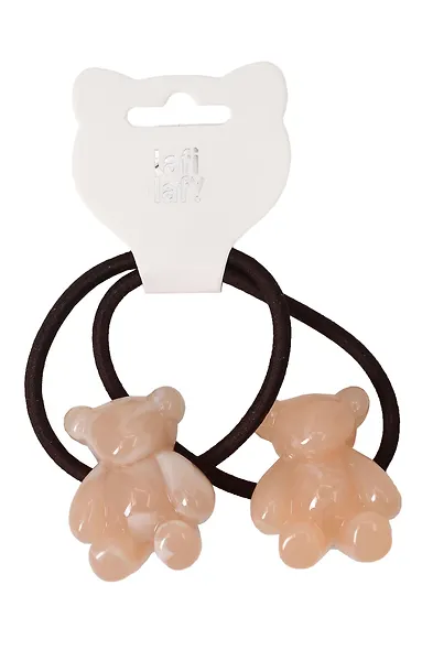 Набор резинок Мишки бежевые (2шт) (пластик) (5см) (12-Ava-12) (Lafilaf) - фото 1