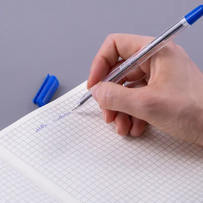 Ручки шариковые синие 12 штук "Trio" 0,7 мм, Schiller - фото 7