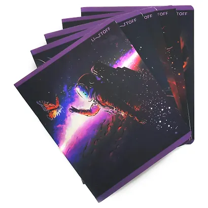 Тетрадь 48л кл. "Космические миражи" мел.картон, ламинация soft-touch, 3D фольга, ассорти - фото 2