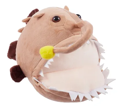 Мягкая игрушка Рыба-удильщик бежевая (25 см) - фото 2