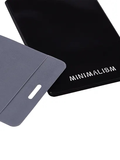 Набор (Обложка для паспорта 1шт + Кардхолдер 2шт) (Обложка для паспорта Sarcasm (словарь) (ПВХ бокс) Чехол для карточек Minimalism Чехол для карточек вертикальный Мрамор серый) (упаковка) - фото 6