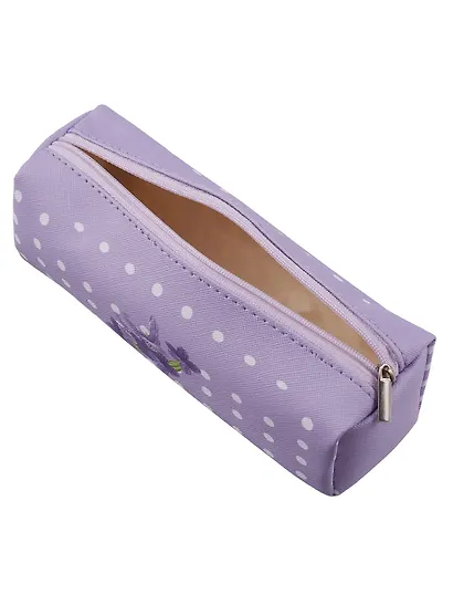 Пенал-косметичка на молнии, из ткани, с подкладкой "Lavender", светло-сиреневый в горошек, Yoi - фото 8