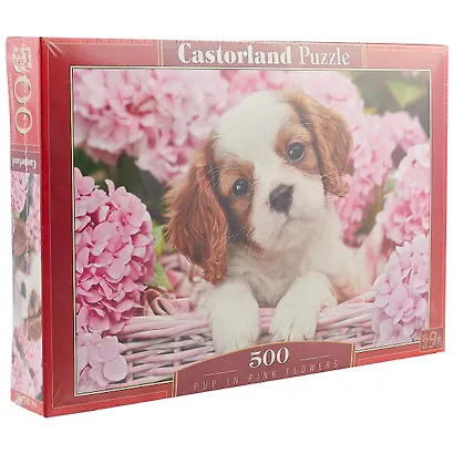 Пазл Castorland 500 эл. 47*33см. Щенок в цветах B-52233 - фото 2