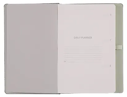 Ежедневник недат. А5 136л "Twist" зеленый, интегр.переплет, иск.кожа, тисн.фольгой, скругл.углы, петля д/ручки, тонир.блок, ляссе, инд.уп - фото 4