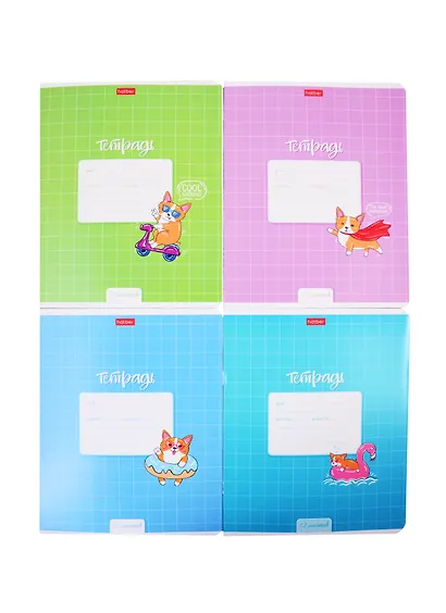 Тетрадь в клетку Hatber, "Забавный корги", 12 листов, в ассортименте - фото 4