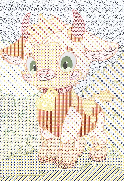 Домашние животные. Водная раскраска с цветным контуром - фото 3