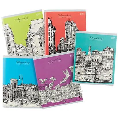 Тетрадь в клетку Unnika, "Далёкие города", 96 листов, в ассортименте - фото 3