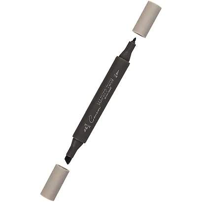 Маркер художественный "Сонет" теплый серый 5, двухсторон., тонк. и широк.долото, Сонет - фото 2