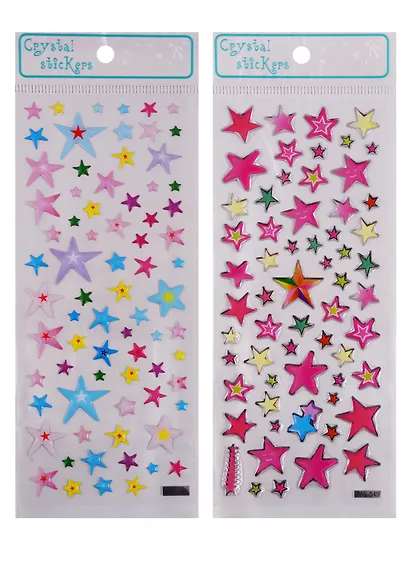 Наклейки эпоксидные Звезды микс JYG550-JYG549 - фото 2