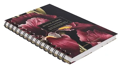 Тетрадь 100 листов в клетку "Blossom. Irises on black", на спирали - фото 2