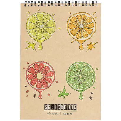 Скетчбук А4 40л "Сладкие мечты" белый офсет, 120г/м2, спираль - фото 1