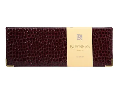 Планинг дат. 2026г. 56л "Business Premium. Lizard" бордо, 7Б, тв.переплет, настольный, иск.кожа, обл.поролон, евроспираль, съемный тонир.блок, мет.уголки, инд.уп - фото 1
