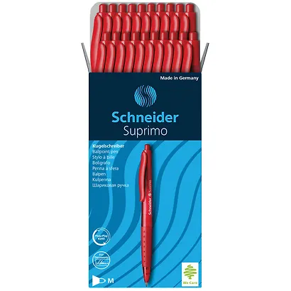 Ручка шариковая Schneider, Suprimo, автоматическая красная 1 мм - фото 5