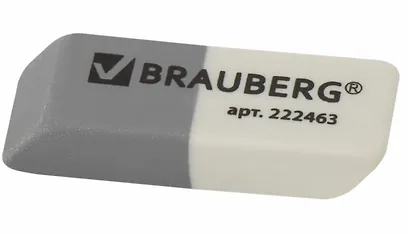 Ластики 03шт 41*14*8мм, серо-белые, прямоугольные, скошенные, BRAUBERG - фото 2