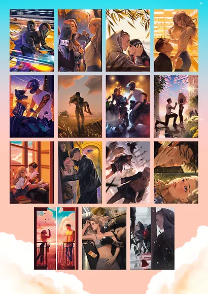 Набор открыток по романам "Твое сердце будет разбито" и "По осколкам твоего сердца" - фото 4