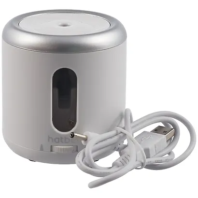 Точилка электрическая 1 отверстие, круглая, белая, пластик - фото 2