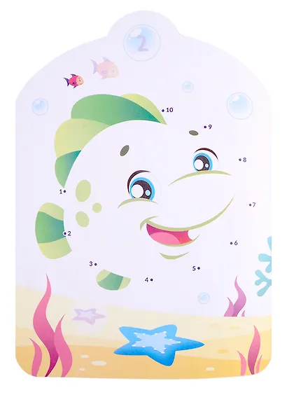 Морские приключения. Нарисуй по точкам от 1 до 10 - фото 3