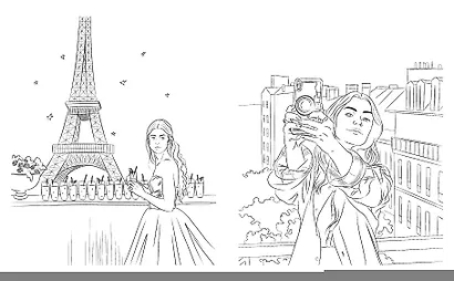 Однажды в Париже. Романтичная раскраска - фото 8