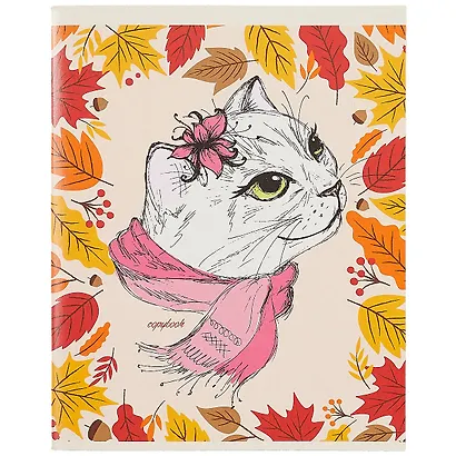 Тетрадь в клетку Listoff, "Модный кот", 48 листов, в ассортименте - фото 4