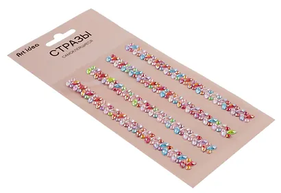 Стразы самоклеящиеся Полоски разноцветные - фото 2