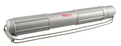 Тубус для чертежей телескопический D94мм L680-1100мм на шнурке, серый, Стамм - фото 4