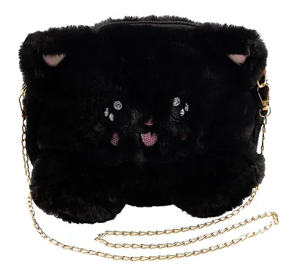 Сумочка плюшевая Котик черный (31х23) (12-04759-02) Bookvalno - фото 2