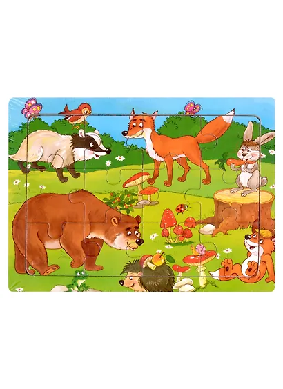 Деревянная пазл-рамка "Лесные жители" - фото 1