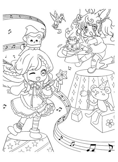 РАСКРАСКА АНИМЕ. МИЛЫЕ ЧИБИ - фото 3